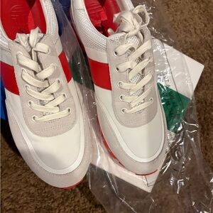 Tory Sport White and Red Sneakers